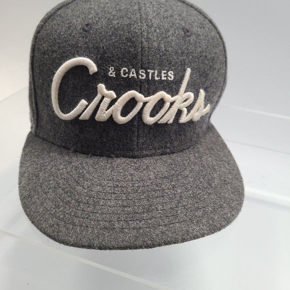 59Fifty Other - Crooks & Castles Charcoal Heather Baseball Cap 59Fifty Fitted Size 7‎ 3/8